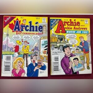 Rare vintage Archie Comics lot of 2 digests includes All Canadian #1 collectible